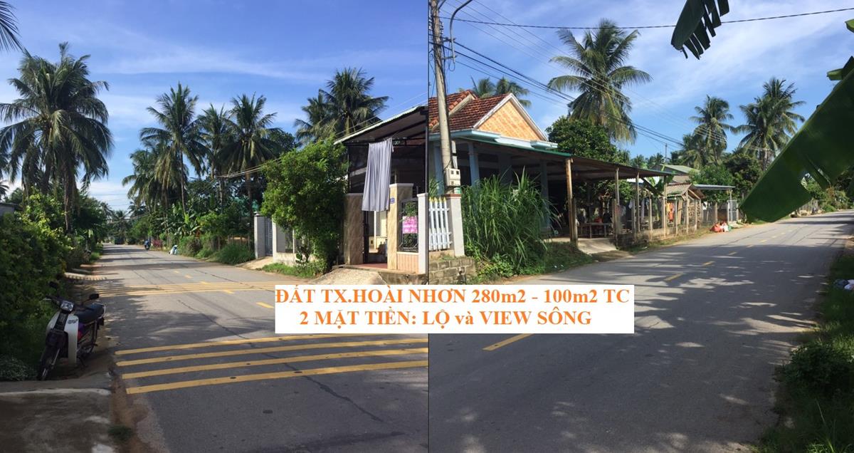 Đất 2 Mặt Tiền-TX.HOÀI NHƠN 280m2: Ngang 5.1m*Dài 55m-950Tr🎯