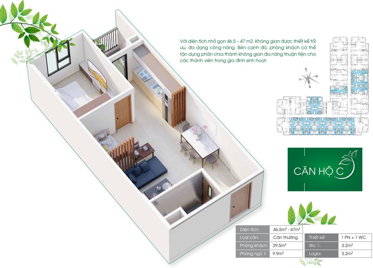 Mặt Bằng Căn Hộ NOXH Long Vân |Khu Thiết Chế Công Đoàn