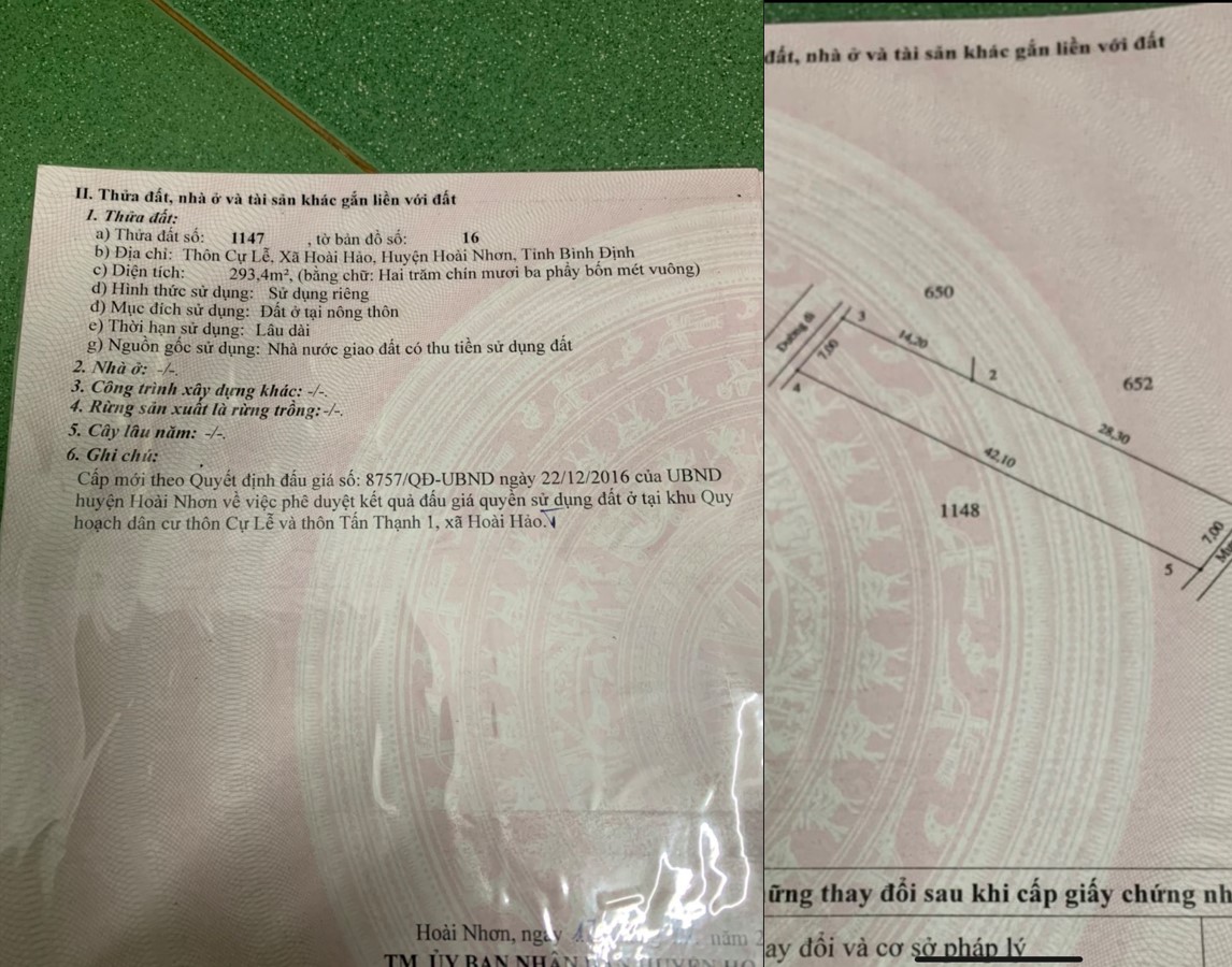 nhà đất hoài nhơn giá rẻ