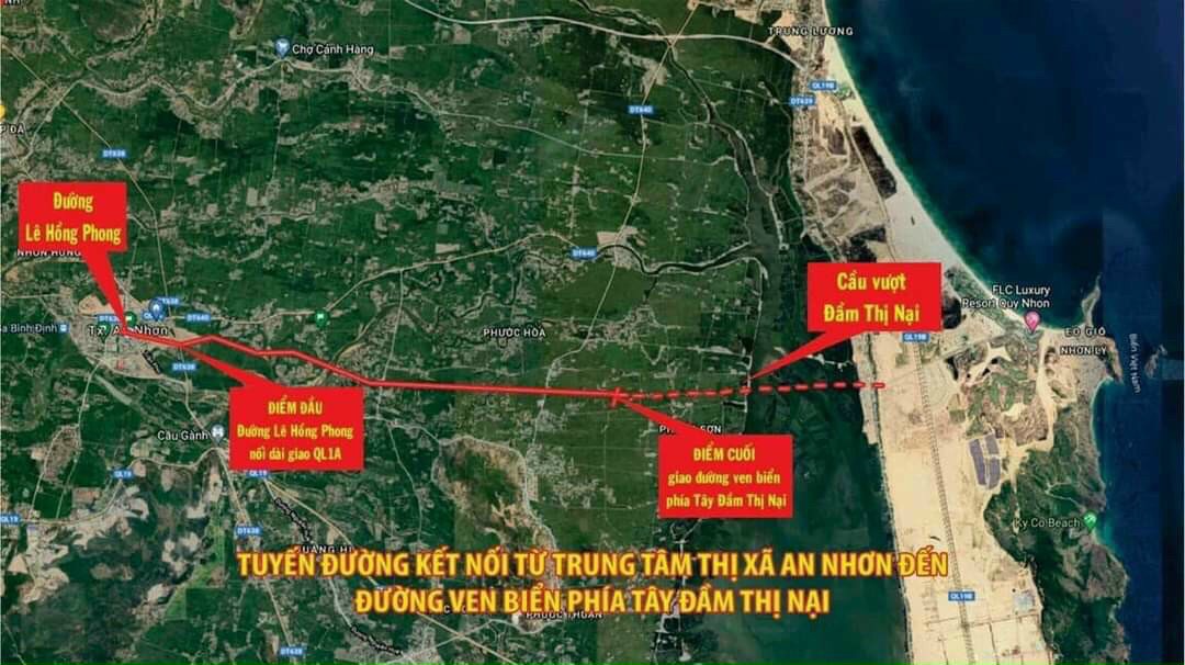 tuyến đường kết nối từ thị xã an nhơn