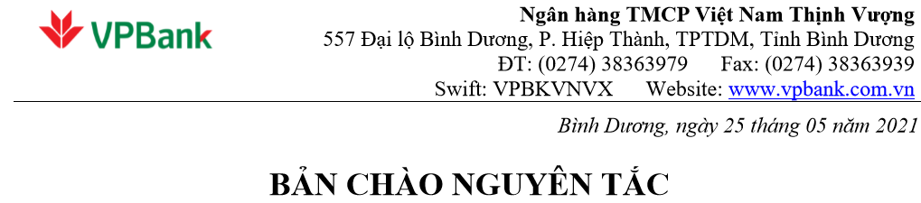 bảng chào nguyên tắc ngân hàng vp bank