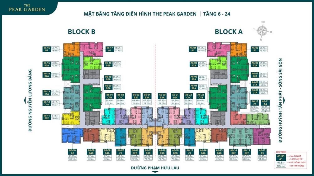 mặt bằng the peak garden quận 7