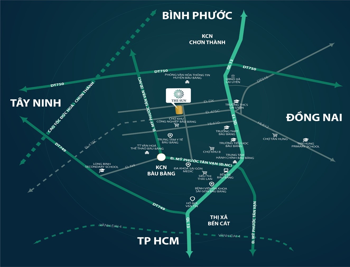 vị trí the sun dream city