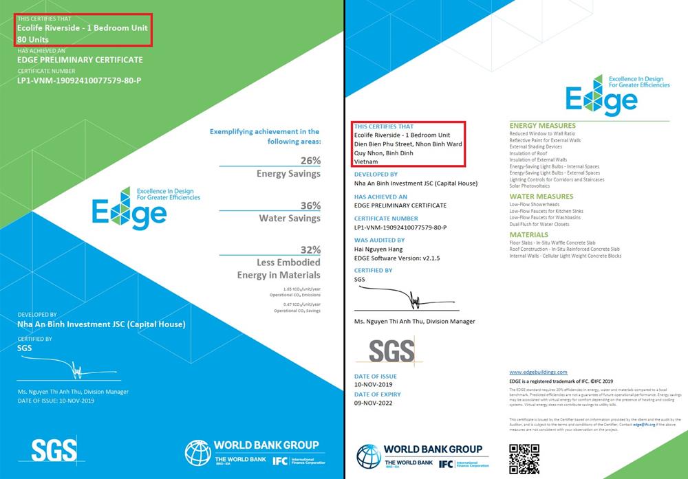 chung chi xanh edge