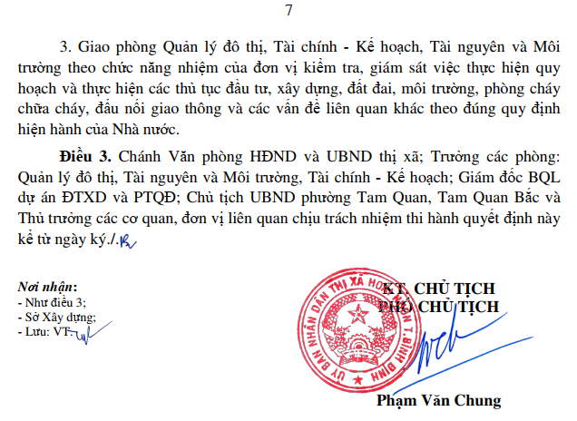 quy hoạch nhà ở tam quan bắc