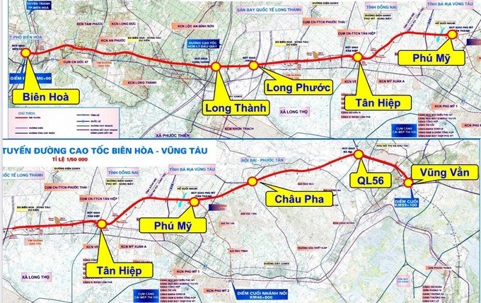 tuyến cao tốc biên hoà vũng tàu