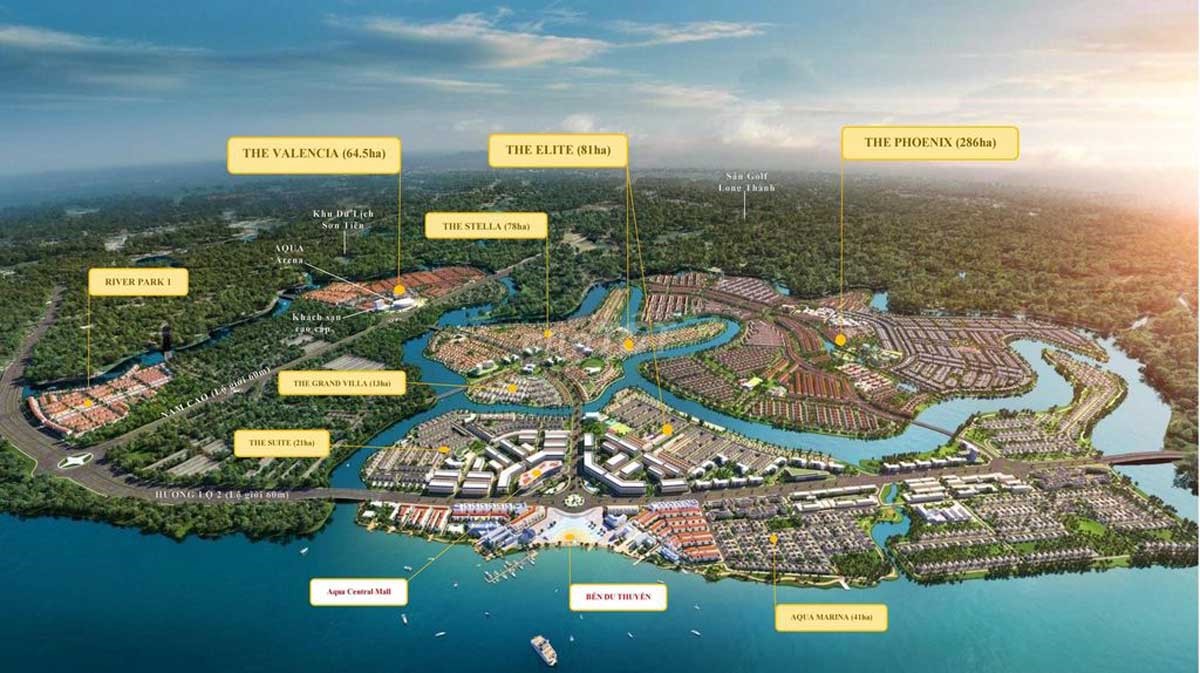 mặt bằng tổng thể aqua city