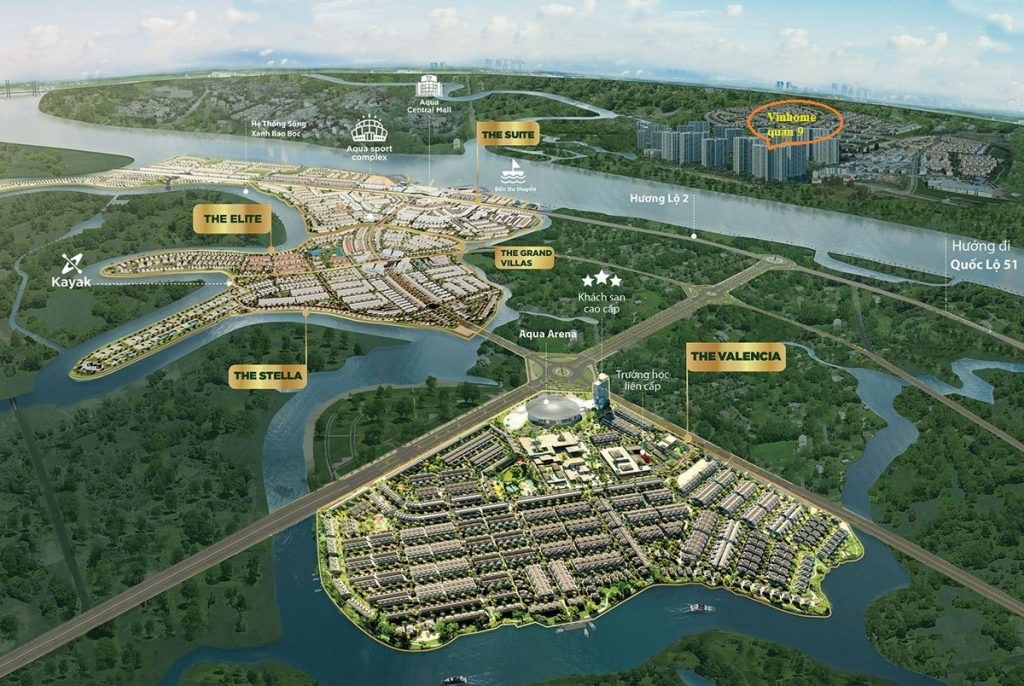 mặt bằng tổng thể aqua city long hưng