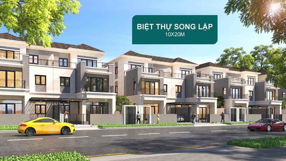 mẫu biệt thự song lập aqua city