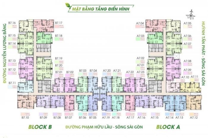 Mặt bằng điển hình Chung Cư Green Star