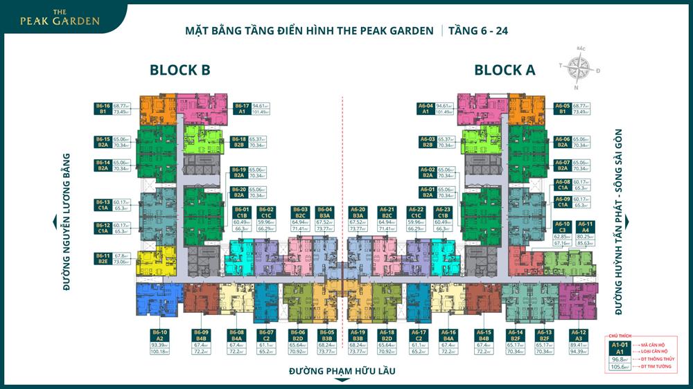 mặt bằng tầng garden quận 7