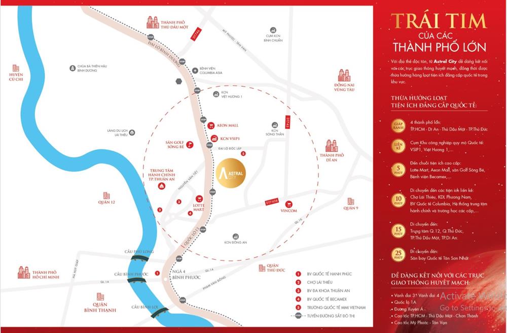 vị trí dự án astral city