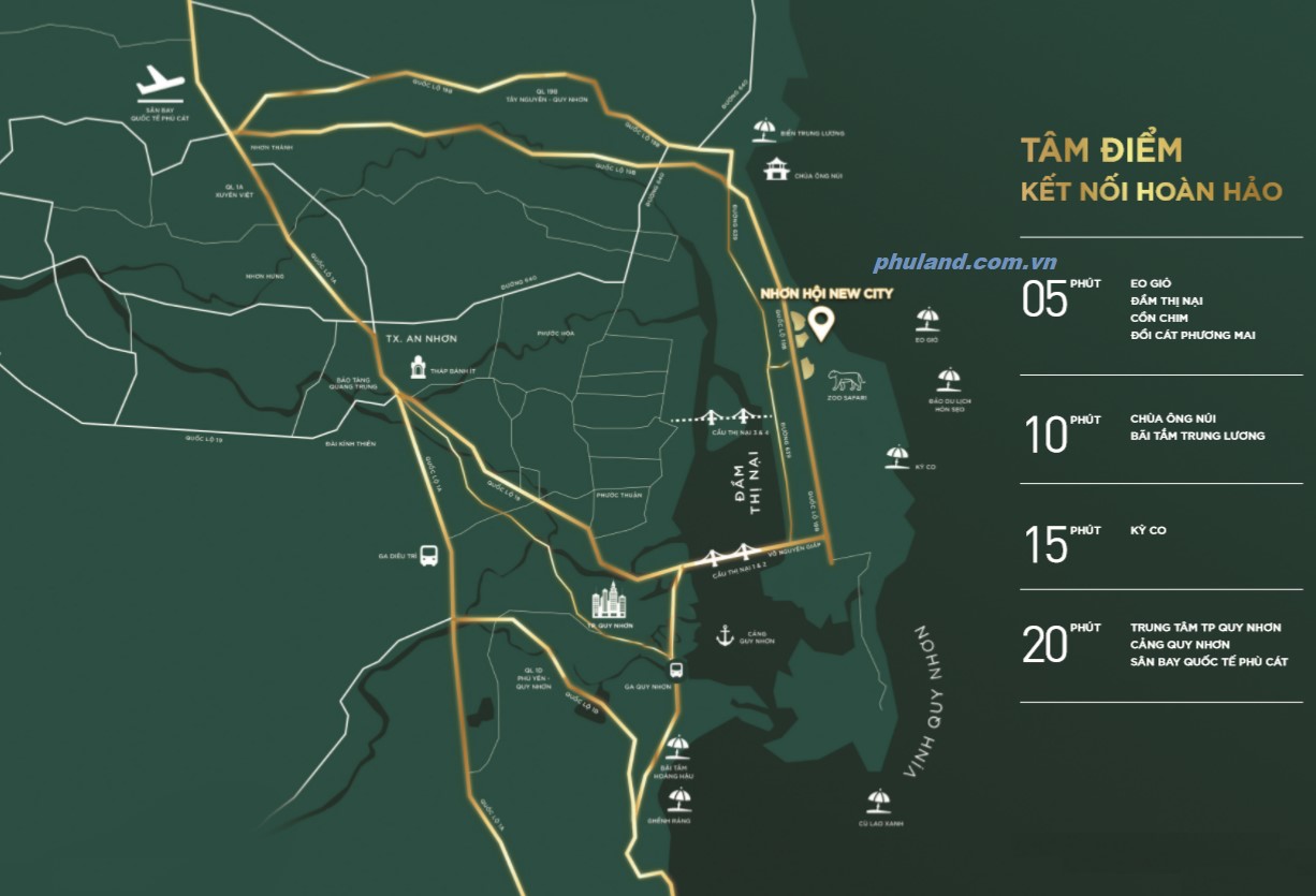 mặt bằng vị trí nhơn hội new city