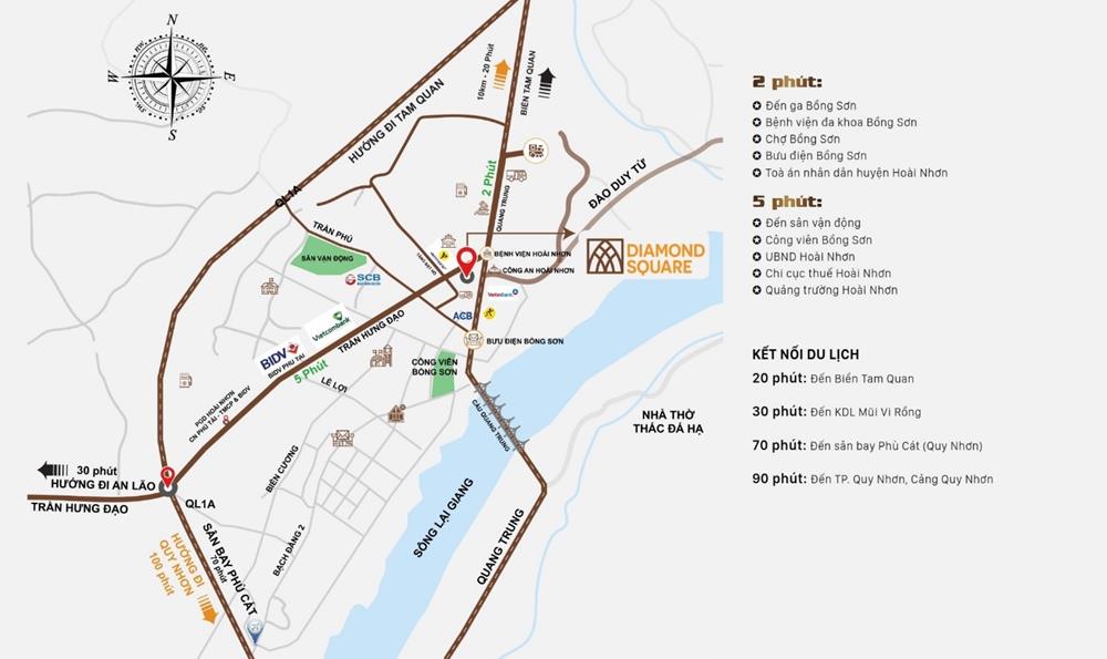 vị trí diamond square hoài nhơn