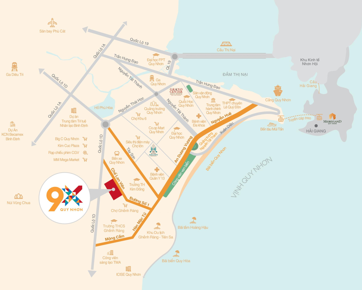 vị trí căn hộ 9x quy nhơn
