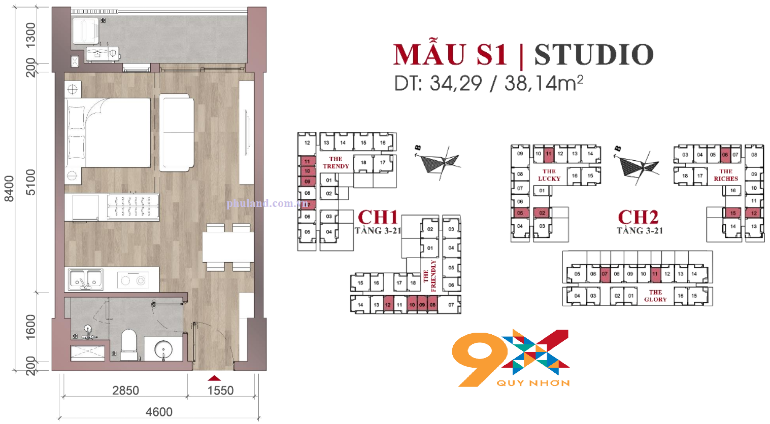 căn hộ 9x studio