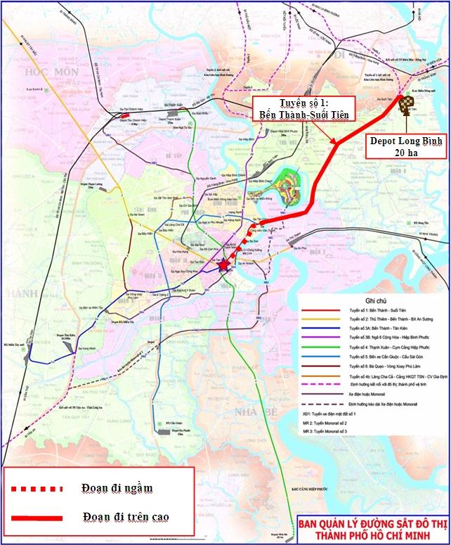 sơ đồ tuyến Metro số 1
