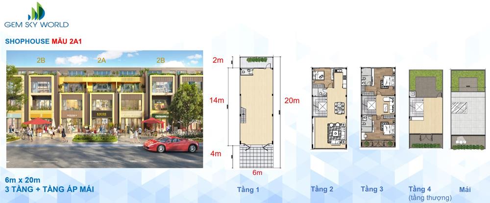 dự án đất long thành mặt bằng shophouse