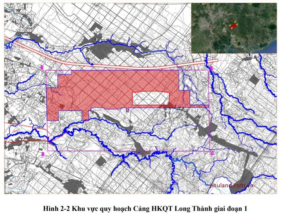 vi tri san bay long thanh