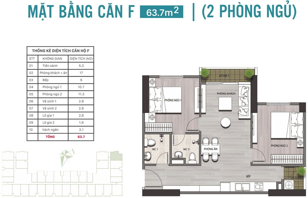 mặt bằng căn hộ điện biên phủ