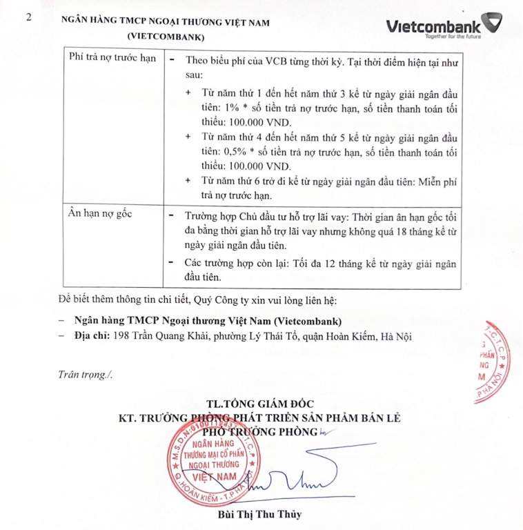 ngan hang vietcombank cho vay
