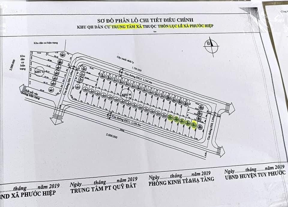 bản đồ quy hoạch khu dân cư thuộc thôn lục lễ xã phước hiệp