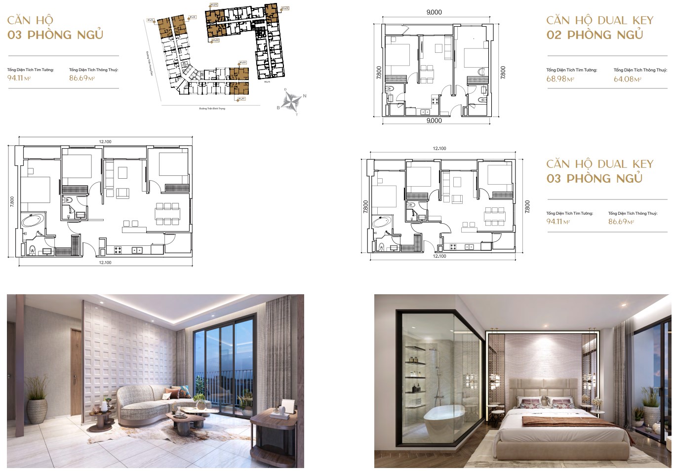 căn hộ 2pn trần hưng đạo
