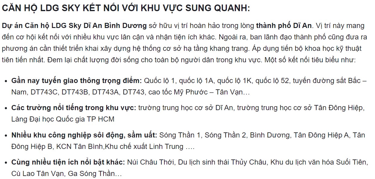 tiện ích ngoại khu
