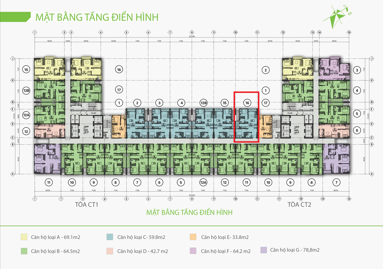 mặt bằng căn hộ ecolife