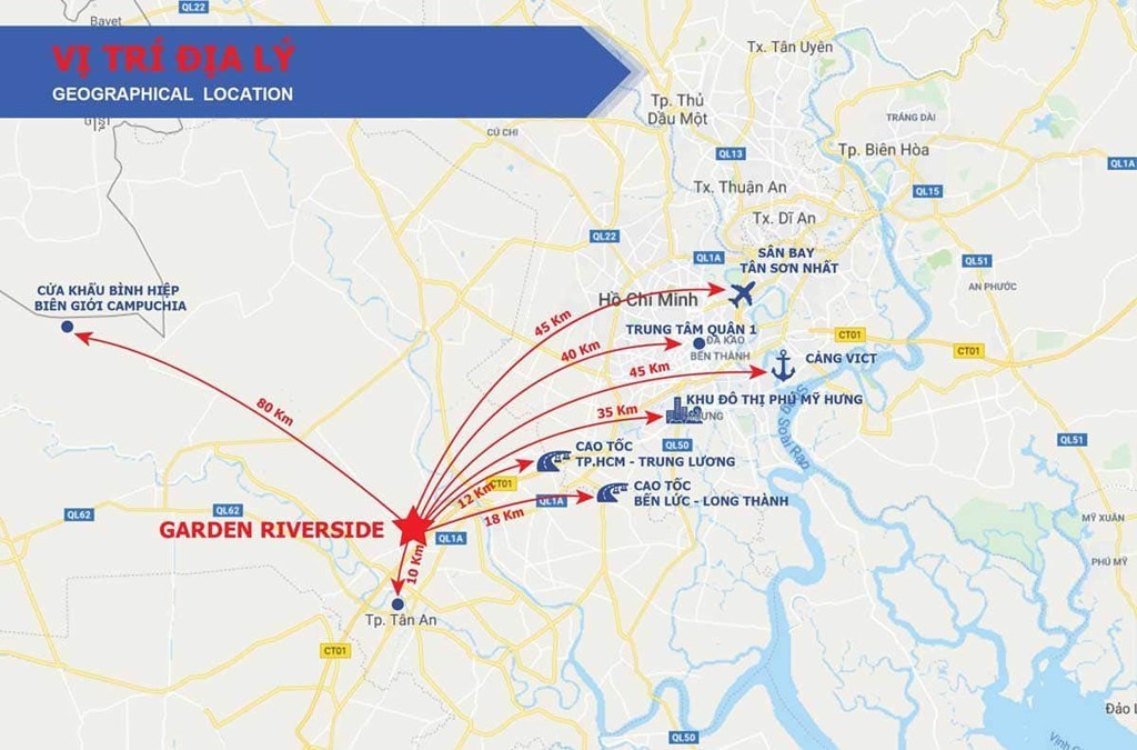 vị trí đất thủ thừa long an