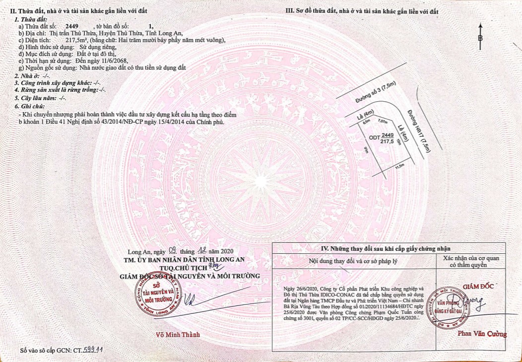 pháp lý đất thủ thừa long an
